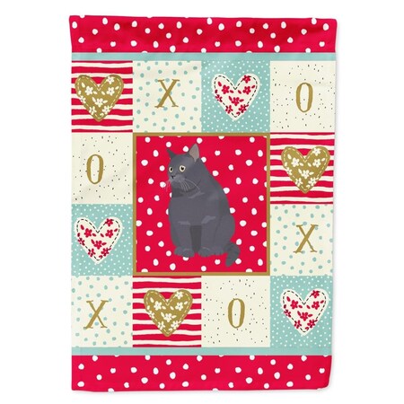 Carolines Treasures 28 x 0.01 x 40 in. British Shorthair No.2 Cat Love Canvas House Flag CK5746CHF